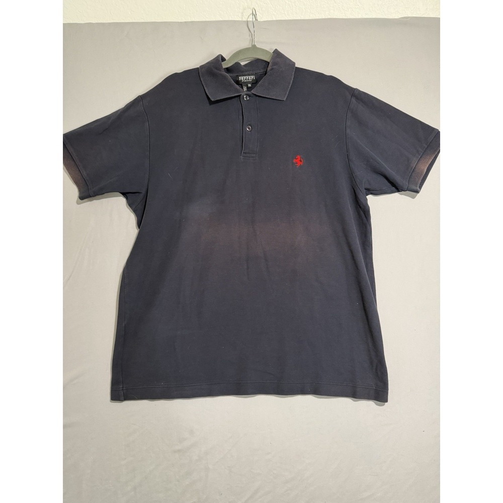 Ferrari dark blue ss two button polo, with defects, men's‎ 2x